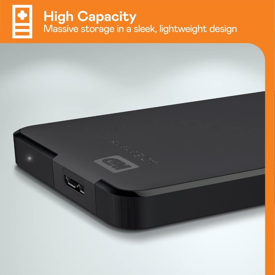 2 TB Elements Portable External Hard Drive - USB 3.0, Black