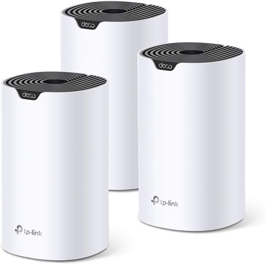 Deco S4 AC1200 Whole-Home Mesh Wi-Fi System, Qualcomm CPU, 867Mbps at 5Ghz+300Mbps at 2.4Ghz, MU-MIMO, Beamforming, Work with Amazon Echo/Alexa, Pack of 3
