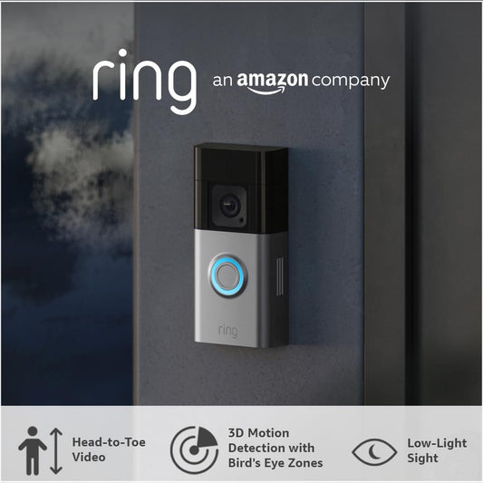 Introducing  Battery Video Doorbell Pro by Amazon | Wireless Video Doorbell Security Camera with Head-To-Toe View, 3D Motion Detection, Colour Night Vision, Wifi, 30-Day Free Trial of  Protect