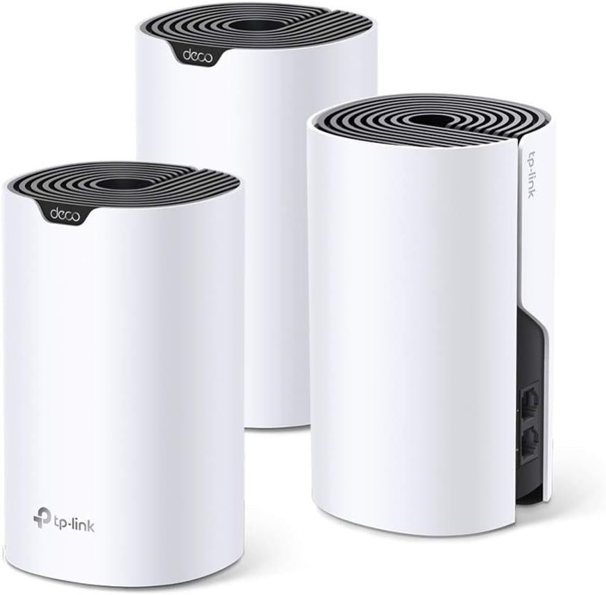 Deco S4 AC1200 Whole-Home Mesh Wi-Fi System, Qualcomm CPU, 867Mbps at 5Ghz+300Mbps at 2.4Ghz, MU-MIMO, Beamforming, Work with Amazon Echo/Alexa, Pack of 3